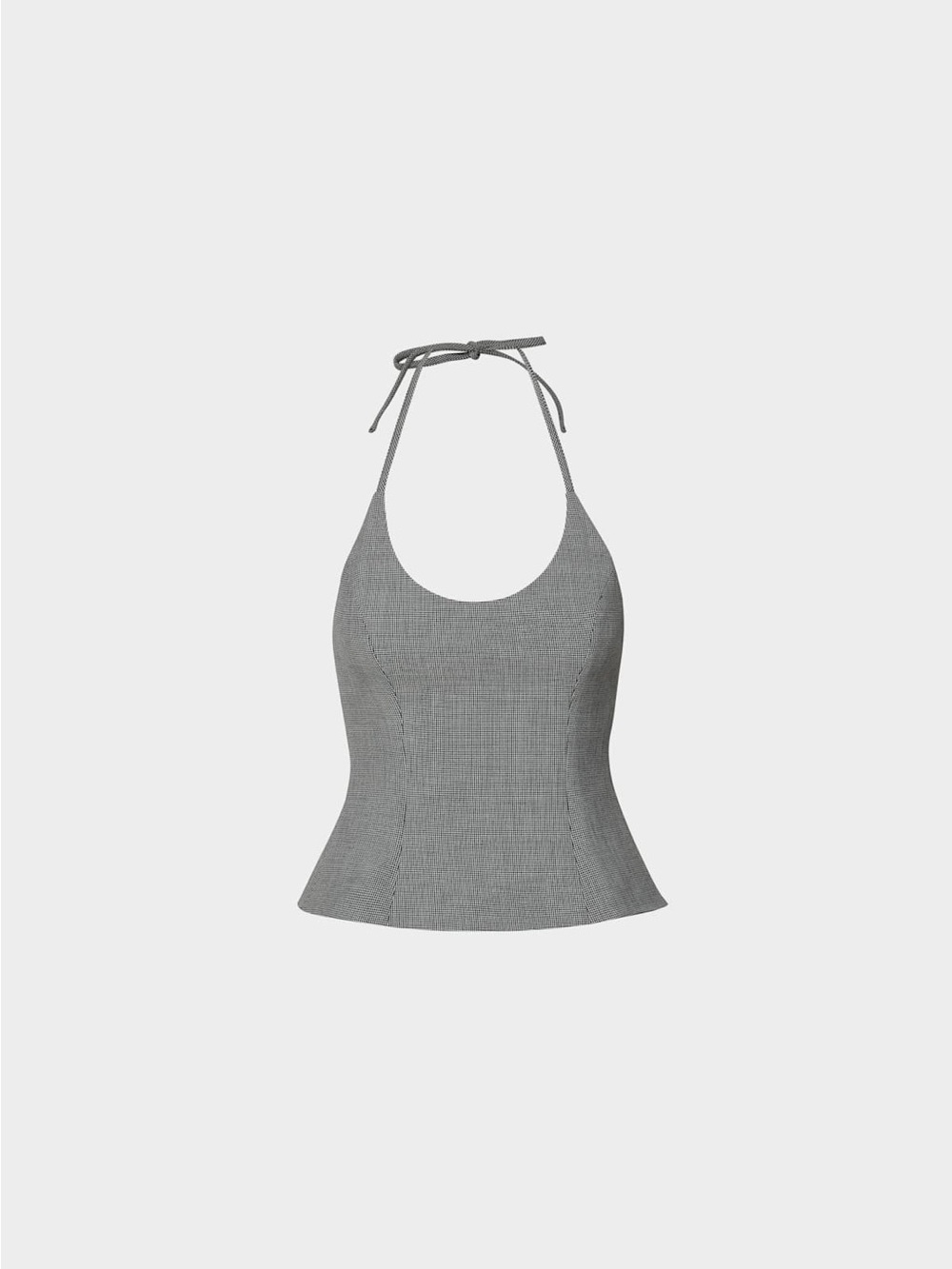 nwot Aritzia Convention Halter Top - Eversential™ Jake Chk Blk/ Chrome 2 4 read